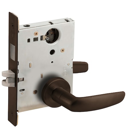 Schlage Corridor Mortise Lock with Deadbolt, 07A Design, Less Cylinder, Oil Rubbed Bronze L9456L 07A 613